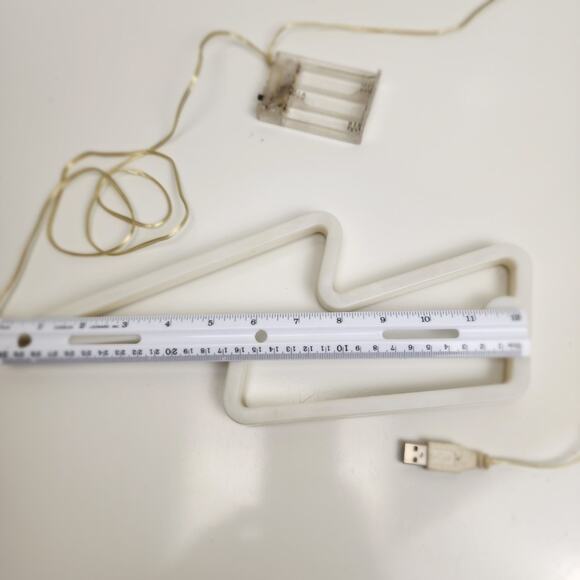 Neon Sign Décor Lightning Bolt Battery Operated or USB Plug-In 12" Hanging LED - Picture 6 of 6